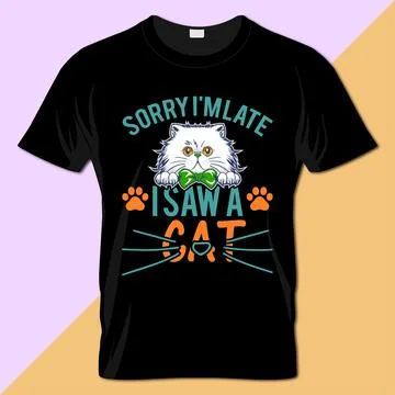 Cat typography t-shirt vector design Ilustración de archivo
