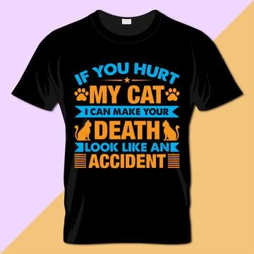 Cat typography t-shirt vector design Ilustración de archivo