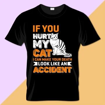 Cat typography t-shirt vector design Stock Illustration
