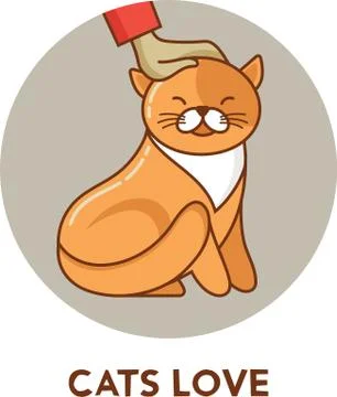 Cat - vector icon and illustration Stock Illustration