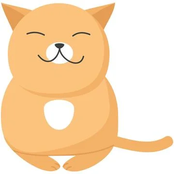 Cat vector icon cartoon cute sleep character Stock Illustration