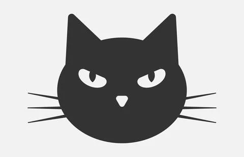 Cat vector icon isolated on white background Stock Illustration