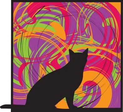 Cat, vector illustration Stock Illustration