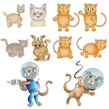 Cat Vector Sign and Icon Ilustration Stock Illustration