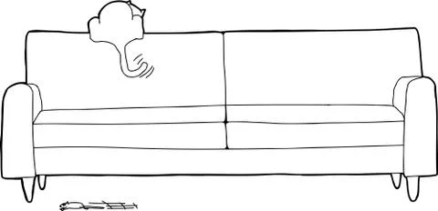 Cat Watching For Mouse Illustrazione stock