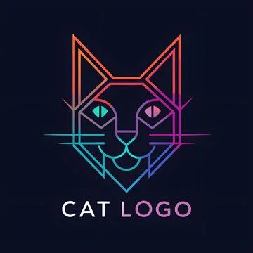 Cat in the waterfall wallpaper Stock Illustration