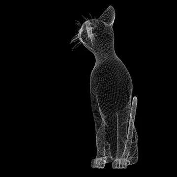 Cat wire model Stock Illustration