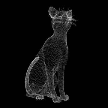 Cat wire model Stock Illustration