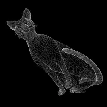Cat wire model Stock Illustration