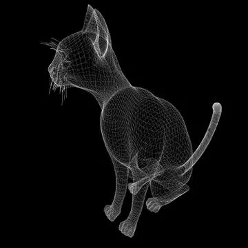 Cat wire model Stock Illustration