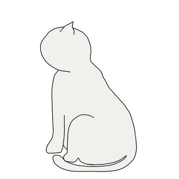Cat without background Stock Illustration