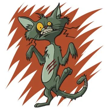 Cat Zombie Illustrazione stock