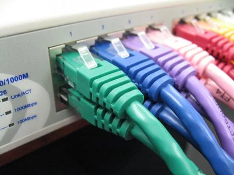 CAT5e CAT6 Network Switch Stock Photos
