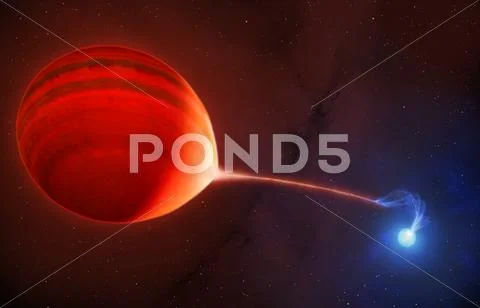 Cataclysmic polar stars, artwork Stock Illustration
