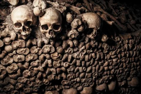 Catacombs of Paris Foto stock