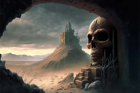 Catacombs On The Plains Stock Illustration