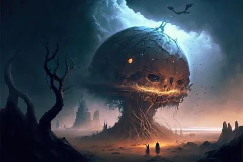 Catacombs In A Savannah Stock Illustration