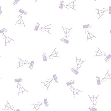 Catadioptric planetarium glyph seamless pattern Stock Illustration