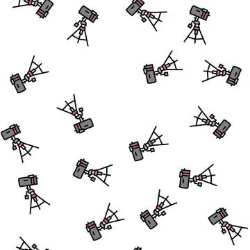 Catadioptric planetarium vector seamless pattern Ilustración de archivo