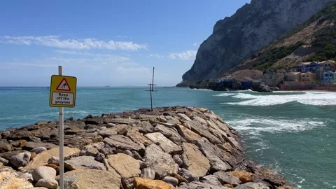 Catalan Bay in Gibraltar Stock Footage 240949967