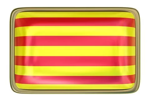 Catalan Flag Badge Stock Illustration