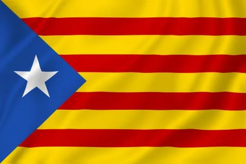 Catalan flag Estelada Stock Illustration