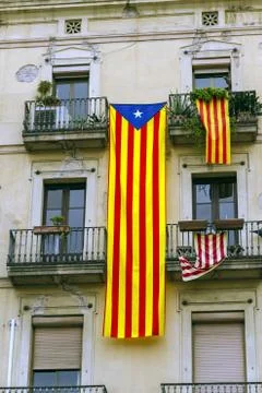 Catalan flags 스톡 사진