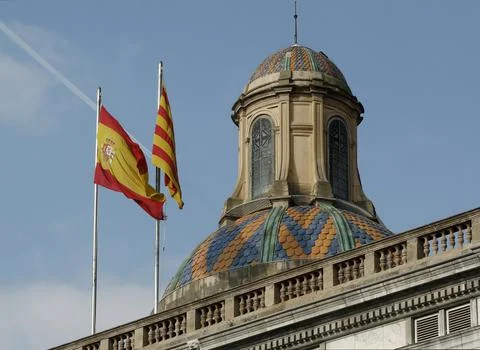 Catalan independence declaration aftermath, Barcelona, Spain - 28 Oct 2017 Stock Photos