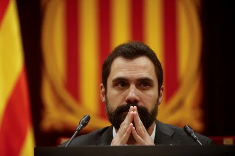 Catalan Parlament debates a motion on self-determination, Barcelona, Spain - 12  Fotos de archivo