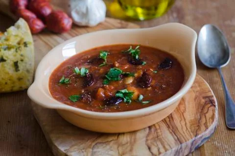 Catalan soup Stock Photos