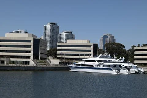 Catalina Express at dock Stock Photos