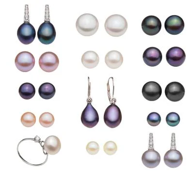Catalog of diferent pearl type Stock Illustration
