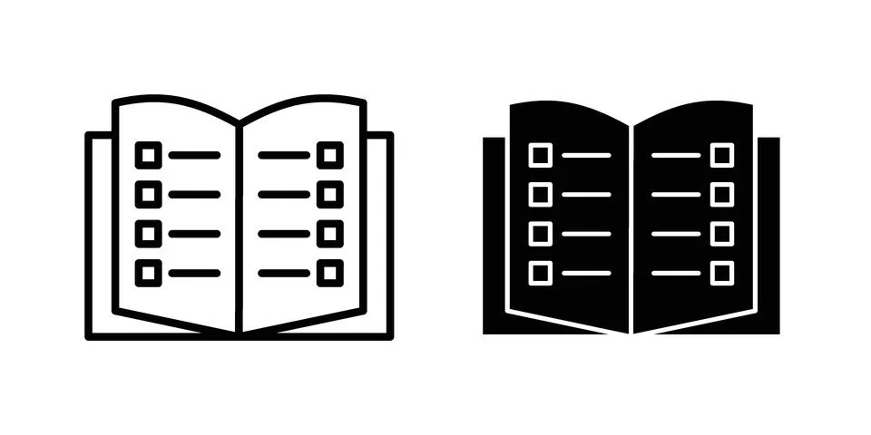 Catalog icon set. Vector EPS 10 Stock Illustration