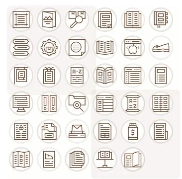Catalog Ultimate Vector Package with 35 High Resolution Regular Line Grid F.. 库存插图