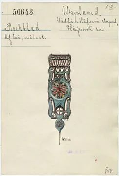 Catalogs card, so -called catalog patch, from the Nordic Museum. Objects I... Fotos de archivo