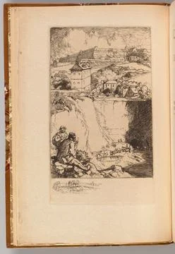 Catalogue de L'Exposition de August Lepre: Frontispiece, 1908. Auguste Loui.. Stock Illustration