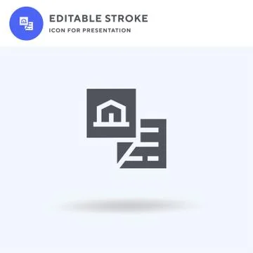 Catalogue icon vector, filled flat sign, solid pictogram isolated on white, logo Illustrazione stock