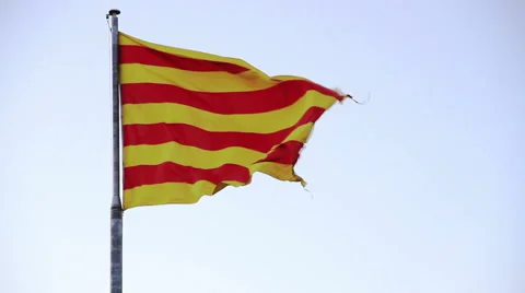 CATALONIA FLAG 01 Stock Footage 51303930