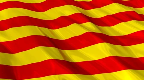 Catalonia flag Seamless Stock Footage 49087098