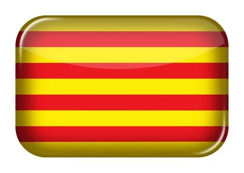 Catalonia web icon rectangle button with clipping path 3d illustration イラスト素材