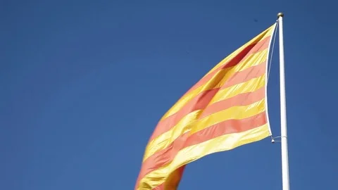 Catalonian flag Stock Footage 82756779