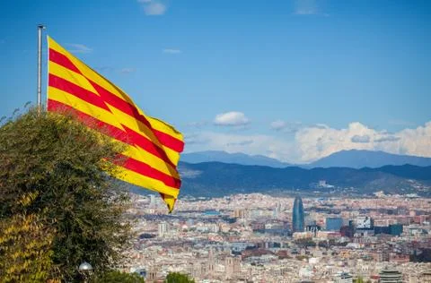 Catalonian flag Stock Photos