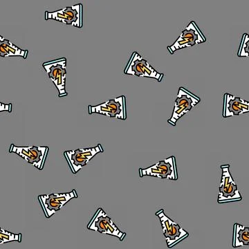 Catalyst chemical reactions vector seamless pattern イラスト素材