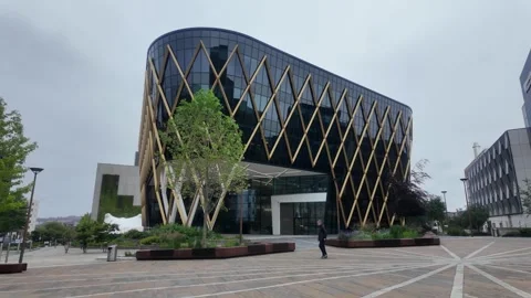 The Catalyst - Modern Architecture at Newcastle Helix Campus. Video stock 338217178
