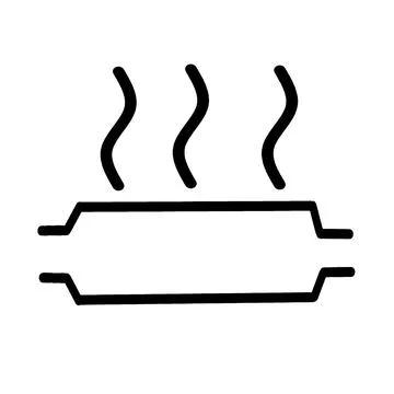 Catalytic converter warning indicator for overheating useful for automotive Stock Illustration