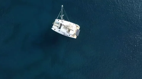 Catamaran in aerial view Stock Footage 86600536