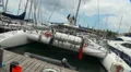 Catamaran and boats in Funchal - Madeira HD Footage