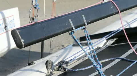 Catamaran on the beach Stock Footage 21649854