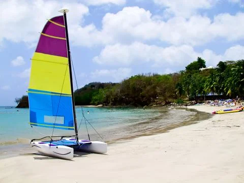 Catamaran on beach Stock Photos