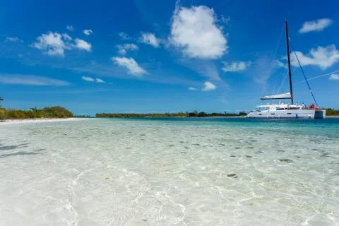 Catamaran at the beach Stock Photos